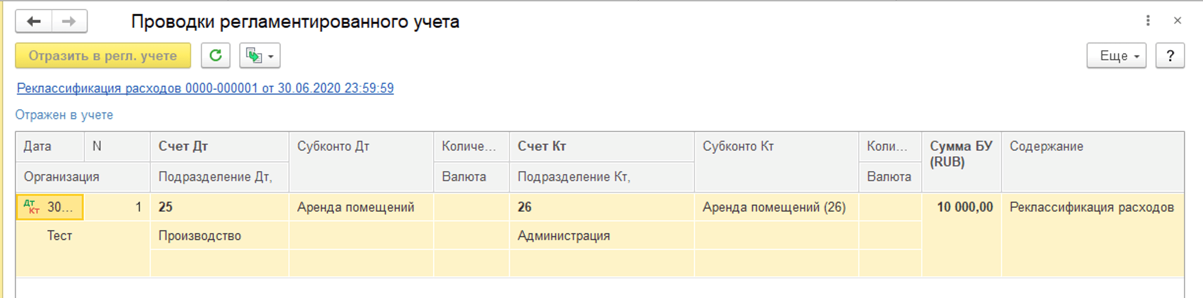 Списание НДС проводки. Проводки регламентированного учета. Выпуск полуфабрикатов проводки. Реклассификация расходов в 1с ЕРП.